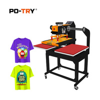 Presse à chaud électrique Po-Try automatique double station 40*60 cm pour T-shirts et vêtements 110V/220V 0-250