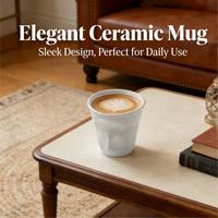 Tasse à café en céramique créative blanche plissée avec logo personnalisé, forme irrégulière, pour thé, eau, lait