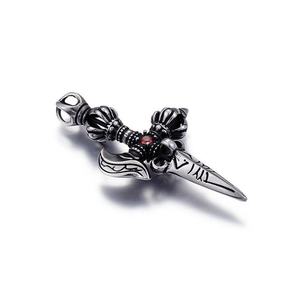 Collier tendance en acier inoxydable style punk avec pendentif Demon Slayer plaqué or 14 carats pour hommes - Product Image 5