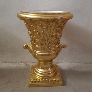 Pilier de mariage en fibre de verre, style européen classique, écologique, biodégradable, couleur or de luxe, ensemble de vases colonnes romaines, léger - Product Image 5