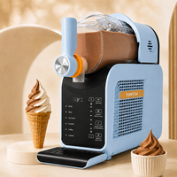 Machine à slush et à boissons glacées YX1802, fonction crème glacée 2-en-1, contrôle de température à 6 niveaux, OEM ODM pour les distributeurs