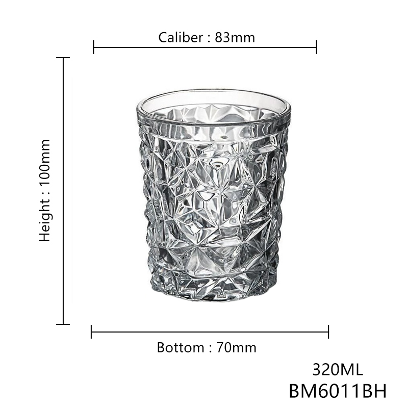 Gobelet à whisky glacé transparent 320ml BM6011BH