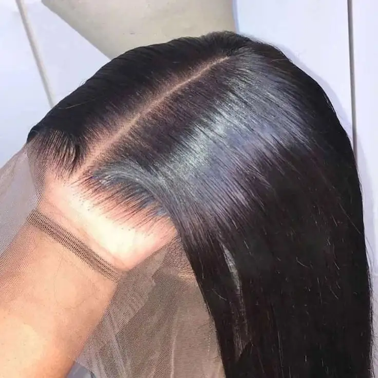 Pre Bleached Scalp Knots Glueless Invisible HD Lace Front Wigs Tiny Knots Pre Bleached Upgraded Straight Glueless Lace Wig