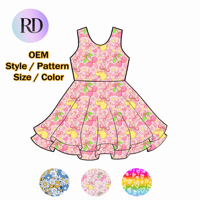Robe d'été sans manches en soie de lait de haute qualité Ruidian, imprimée sur mesure, extensible et douce, pour petites filles, idéale pour les fêtes.