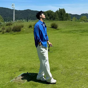 Cardigan da Uomo Premium a Maniche Lunghe in Seta Stile Americano di Alta Gamma, Anti-Piega, Nuovo Design Primavera Autunno - Product Image 3