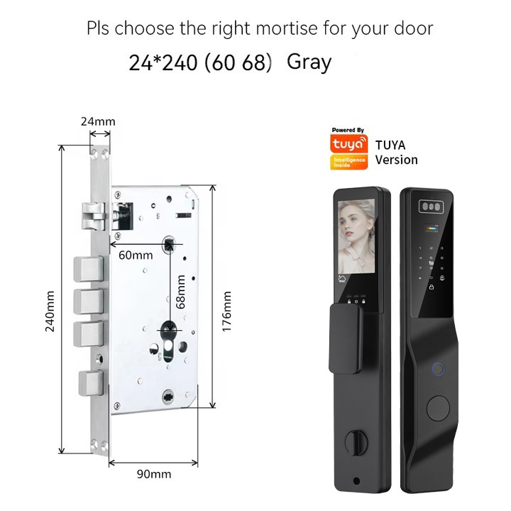 TYSH Ai Automatic Electronic Digital Lock Cerradura Inteligente Wifi App Fingerprint Card 3d Face Recognition Smart Door Lock · image 6