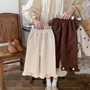 Giacca autunno inverno per bambine corea di ispirazione coreana e dolce <span class=keywords><strong>abbigliamento</strong></span> set di Cardigan lungo e caldo cappotto imbottito in cotone con risvolto floreale - Product Image 5