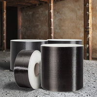 Tissu en fibre de carbone 200g unidirectionnel/tissé pour le renforcement structurel des ponts et des bâtiments