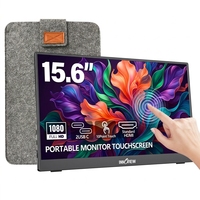 Écran portable tactile IPS sans cadre compatible FreeSync et G-Sync, affichage visuel sans déchirures pour les jeux tactiles, le divertissement et la lecture multimédia