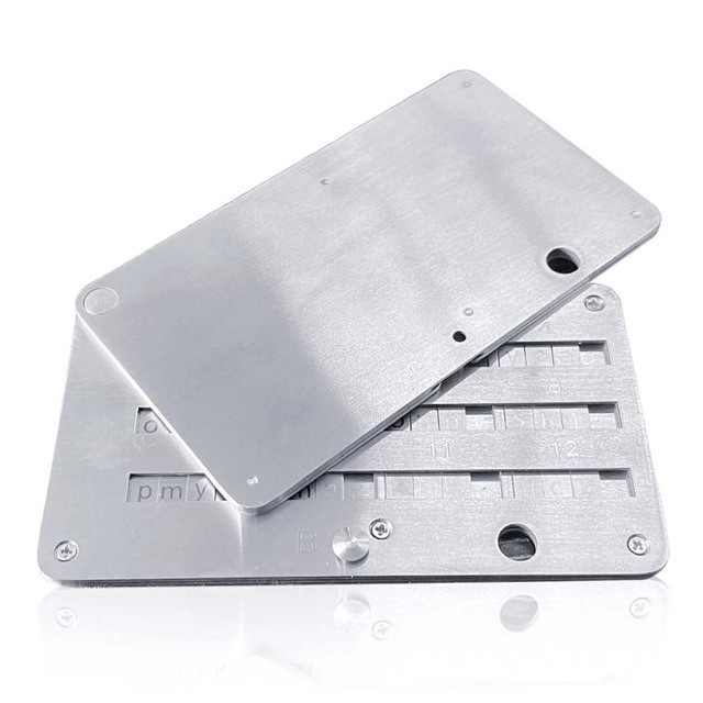Custom LOGO Hardware Wallet Backup Plate Crypto Currency Wallet 24 Metal Password Wallet Stainless Steel Seed Phrase Storage