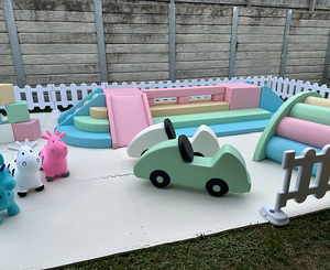 Customized Macaron Color Toddler Soft Play Equipment Set <strong>Indoor</strong> Playground Area Birthday Party Foam Soft Play for <strong>Kids</strong>