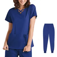 Été Respirant Clinique Dentaire Chirurgicale Infirmière Médecin Scrubs Uniforme Logo Personnalisé Salon de Beauté Esthéticienne Scrubs Top Pantalon Suit