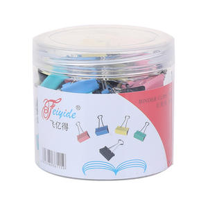 Clips de reliure Feiyide 50 mm en métal coloré, emballage tubulaire, fournitures de bureau - Product Image 1