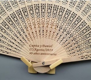 Éventail pliable en bambou, ventilateur de poche, <span class=keywords><strong>Original</strong></span>, fleurs à main en bois, pour décoration de maison - Product Image 4