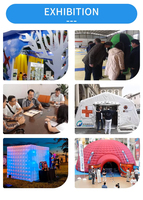 Tente bulle transparente gonflable en PVC Wanyun en forme de chat, dôme pour camping extérieur, installation facile, vente en gros 1-50