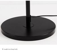 Lampe sur pied LED moderne avec base E27, corps en fer, abat-jour en tissu dimmable noir/blanc, CRI 90 élevé pour la maison et l'hôtellerie