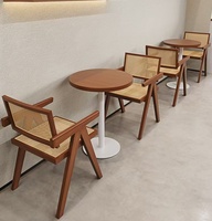 Meubles de salle à manger en bois massif, ensemble de meubles de restaurant, meubles de café, table et chaises de restaurant, table et chaises de café