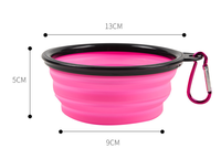 Personnalisable avec petite QUANTITÉ MINIMALE DE COMMANDE Pliable Silicone Pet Bol D'eau Pliable Voyage Chien Animaux De Compagnie Bols et Mangeoires