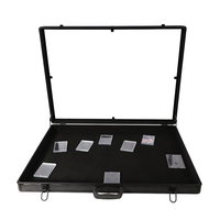 Boîte de présentation d'injection Vitrine de table en aluminium et acrylique avec panneau latéral Comptoir de voyage Vitrine d'exposition commerciale