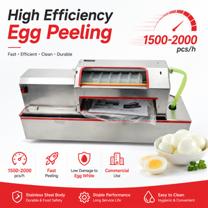 Small Semi Automatic Motorized Stainless Steel <b>Egg</b> Peeling <b>Machine</b> for Hard-<b>Boiled</b> Chicken <b>Eggs</b> Processing 1500pcs/Hour Capacity - Product Image 5
