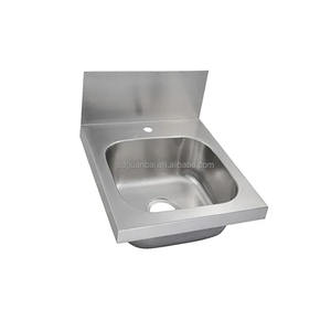 Lavabo de mano portátil comercial Fregadero de mano de acero inoxidable colgado en la pared con grifo - Product Image 6