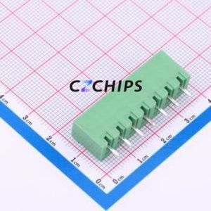 DB2EVC-5.0-7P-GN Plug-in Terminal Block Through hole,P=5mm Connector Board-to-Board / Socket - Closed 1x7P 5mm Green - Product Image 2