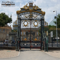 Foshan Usine Livraison Château Porte et Clôture Électrique En Fer Forgé Viila Gates European Manor Gate Design