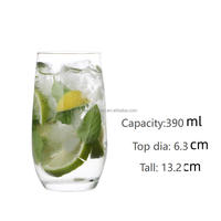 Verre Highball Premium en forme d'œuf 400ml, Tumbler Courbé Collins, Coupe à Mojito