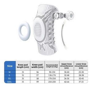 Rodillera deportiva profesional superventas transfronteriza para hombre con diseño ajustable por perilla, soporte <span class=keywords><strong>de</strong></span> resorte y silicona - Product Image 4