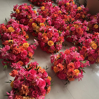 KE-FB009 Vente en gros de grandes boules de fleurs roses pour centres de table de mariage, boule de fleurs en soie de 50 cm, arrangement de centre de table floral