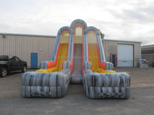 <span class=keywords><strong>Location</strong></span> en été de glissades commerciales à double ligne Châteaux de saut à bas prix Toboggan gonflable Vente en usine - Product Image 4