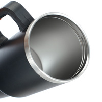 Gobelet isotherme en acier inoxydable à double paroi personnalisé, grande capacité, gobelet de voyage, revêtement en poudre, gobelet de 40 oz avec poignée