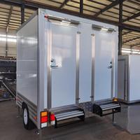 Remorque de toilettes préfabriquées portables avec douche, toilettes mobiles, unité de salle de bain extérieure, remorque de toilettes portables à vendre