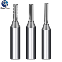 Fraise à queue CNC personnalisable OEM à 3 dents, pointe en carbure TCT, dents droites, queue de 10 mm, Altin pour le travail du bois, acrylique, PVC