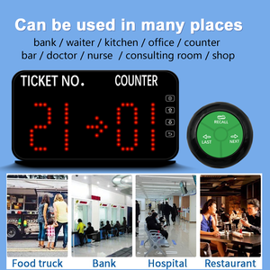 Hệ thống xếp hàng của khách hàng hệ thống xếp hàng không dây hệ thống quản lý hàng đợi đơn giản + 3 nút gọi và Bộ phân phối vé giấy - Product Image 2
