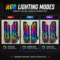 Paires de feux arrière LED RGB modifiés pour Toyota Hiace 300, commande par application smartphone, montage Plug & Play