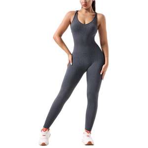 <span class=keywords><strong>Luxe</strong></span> Flowy Butt Lifting Gym Sport Combinaison Serré Slim Fit Basketball Dos Nu Yoga Body Combishorts avec quantité minimale de commande Bas - Product Image 4