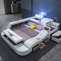 Modernes automatisches Luxus massage bett mit Stauraum und LED-Leuchten Multifunktion ale Schlafzimmer möbel für Schule oder Wohnung