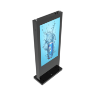 Affichage publicitaire numérique extérieur sur pied, écran LCD haute luminosité étanche IP65, graphiques, SDK 1 an