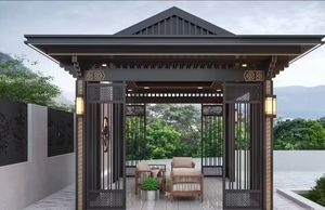 Pérgola Bioclimática Motorizada Impermeable con Techo de Láminas de Aluminio para Exteriores, Modelo <span class=keywords><strong>DUODA</strong></span> 888, Fácil de Instalar - Product Image 5