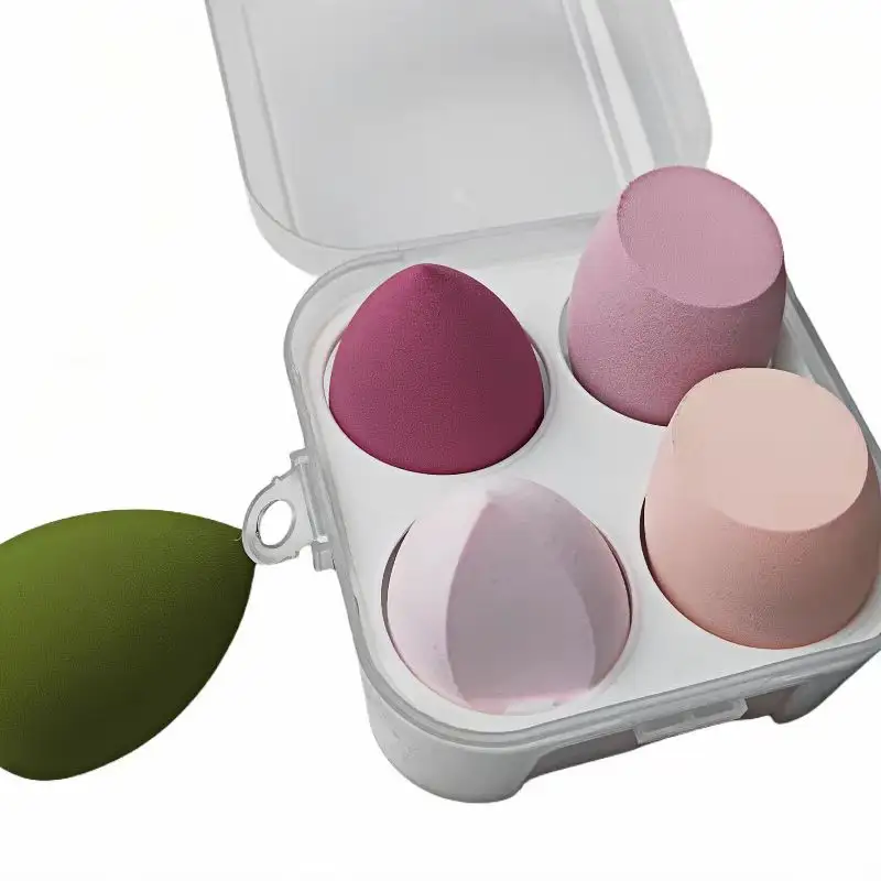 Großhandel mehrfarbiger latexfreier Schönheits-Makeup-Blender Grundierungsschwamm individuelles Logo kein MOQ für Grundierungsschwamm