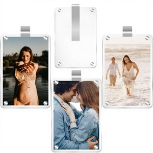 Lot de 4 cadres <span class=keywords><strong>photo</strong></span> suspendus double face en <span class=keywords><strong>acrylique</strong></span> transparent avec double verre, étanches et écologiques pour décoration murale - Product Image 4