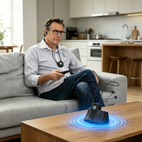 Écouteurs sans fil numériques 2,4 GHz pour TV, volume élevé pour seniors avec contrôle du son équilibré L/R, mode ambiant, batterie de rechange