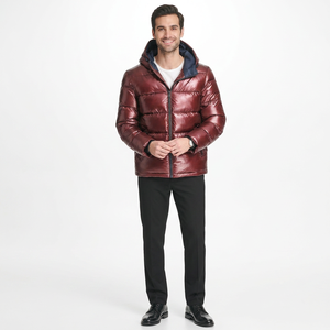 Street Wear Canvas Puffer <b>Jacket</b> <b>Men's</b> Front Zipper <b>Long</b> Sleeves Side Pocket Stand Collar High Street Quick Dry Breathable - Product Image 1