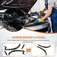 Set Braket Pemasangan Lampu Depan Kompatibel dengan Accord 2003-2007 |   Penyangga Braket Bumper Depan, 71140-SDA-A10, 71190-SDA-A10 4Pcs