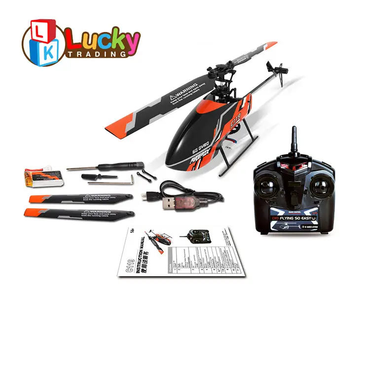 Helicopter Toy 2.4GHz 4CH Axis Gyro Single Blade Flybarless RC Helicopter