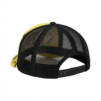 Casquette de camionneur PopArt personnalisée à 6 panneaux avec impression sur toile, broderie 3D en relief, maille et velours bicolore pour l'extérieur