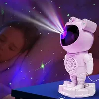 Veilleuse 3D Enfant Galaxie Nébuleuse Étoilée Projecteur de Plafond LED Astronautes pour Chambre Anniversaires