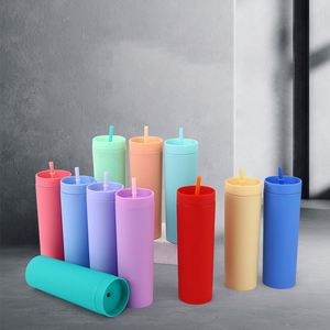 Gobelets en plastique réutilisables colorés avec pailles, écologiques et de qualité alimentaire |   Multifonctionnel pour la maison, le bureau et l'extérieur - Product Image 5