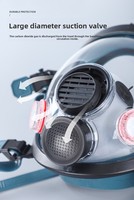 Anti Nuclear Tactical Full Face Reusable Gas Mask with Exhalation Valve Silicone Material Sale nbc Mask